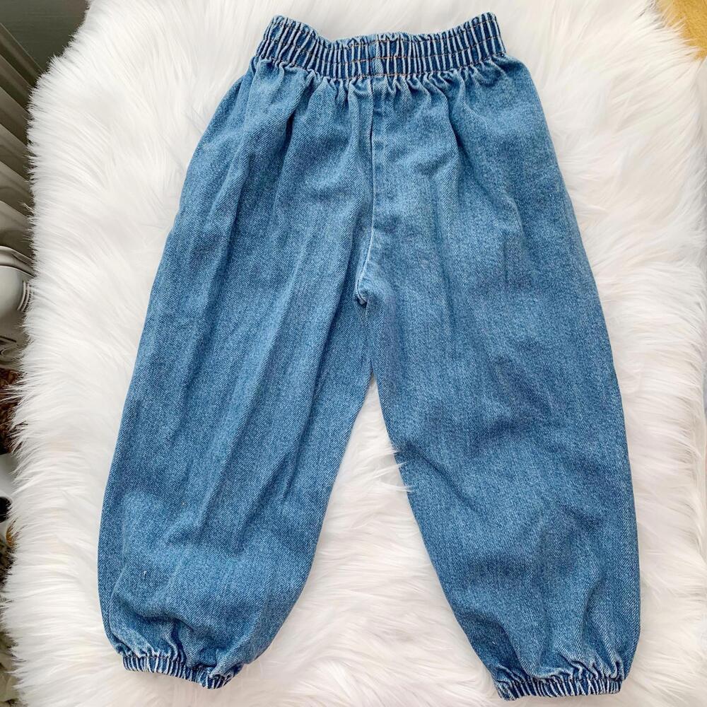 Vintage Looney Tunes - Denim pull on Baseball Bugs Bunny joggers, sz 2